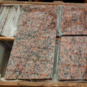 Гранитная плитка для мощения (Paving granite tile) Santiago Red 600x300x18мм P